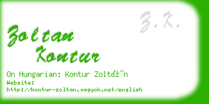 zoltan kontur business card